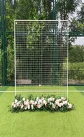 Square Grid Background Stand Wedding Decor Iron Arch Decoration Party Stage Flower Shelf with Festival Props2231911