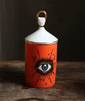 Creative Ceramic Eye Eye Candlestick Starry Sky Candle Candle With Hand Lid Candle Jar DIY Candleabras for Home Table Decoration9310483