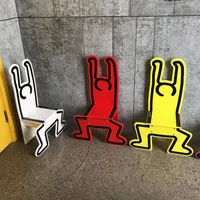 Patio Benches Keith Haring Children&#039;s Chair Fashion brand Spot graffiti art modern decorative home furnishings tn230Z
