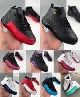 Kids Shoes 12s Basketball Pink Sneakers Toddler Game Red Flu Gym shoe Children Black Athletic Deadly Big jumpman XII Sneaker Boy Girl Designer Trainers