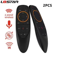 2pcs G10S Gyro Air Mouse Google Voice Smart Remote control 2 4G Wireless IR Learning Mouse for H96 MAX HK1 Android TV BOX12113