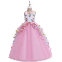 INS UNICORN Vestidos de niña de flores para la boda ropa diseñadora vestida de niñas vestidos de niñas largas vestidos princesas para niños grandes vestidos a6041294y