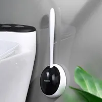 Reng￶ringsborstar Siliconen Haren Toalettborstel en Houder Voor Badkamer Opslag en Organisatie Compact Muur Hang Cleaning Kit WC Accessoires 221108