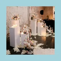 Parti Dekorasyon Parti Dekorasyonu 3PCSWHOLESALE Zihinsel Düğün Süslemesi Beyaz Açık Akrilik Ekran Etkinlikler için Yuvarlak Stand Yudao931 DR DH5KF