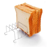 Bakningsverktyg Toast Bread Rack Holder Non-Stick Loaf Stand Rectangle Air Fryer Accessories Organizer Kök levererar säkra