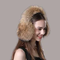 Muffs de oreja a orejas para mujeres para mujeres reales a orejas de piel calientes y cómodas de invernales use almohadillas para orejas de orejas ajustables 221107