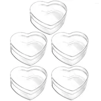 Presentf￶rpackning Box Heart Candy Boxes Br￶llopsformad transparent ringh￥llare Jewelry Christmas Clear Favor Party Akrylbeh￥llare