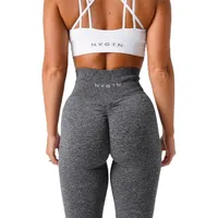 Yoga kläder nvgtn fläckig scrunch sömlösa leggings kvinnor mjuka träning tights fitness byxor gym bär 221108
