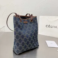 Leather Designer Bags Celinns Handbags Women's Bag Same Style Star Shopping Vegetable Basket High Quality Fashion Shoulderbags Crossbody
