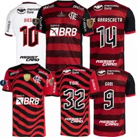 2022 2023 CR Flamengo PlayerバージョンサッカーJerseys De Arrascaeta E.ribeiro Gabi B.Henrique David Luiz Diego 22 23フットボールタイトシャツ
