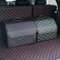 Bag Pu Leather Trunk Folding Boot Stuff Car Storage Stowing Tidying Auto Trunk Box Accessories223V