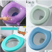 Cubiertas de asiento del inodoro Poof Poof Reutilizable Ba￱o lavable WC Mat de colchoneta Accesorios de bidet de higiene