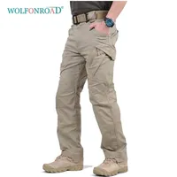 Wolfonroad IX9 Męska Armia Outdoor Combat Camping Turing Hunting Wojskowe spodnie taktyczne Multi Pockets 201211248p