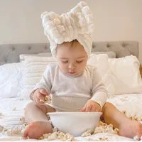 여자 아기를위한 버블 프린트 비니 사랑스러운 헤드웨어 팝콘 보닛 신생아 모자 유아 소프트 캡 헤드 기어 유아 chapeau