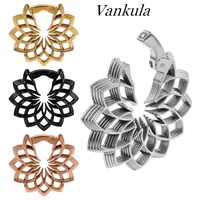 Navelklockknapp ringer Vankula 2PC Vintage Folower Ear Weight Tribal Antique Plug Stretcher Expander Gauge Ring Body Piercing Jewelry 221107