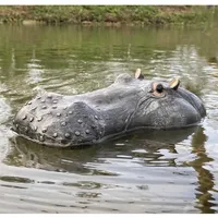 Summer RC Floating Electric Boat Realistic Hippo Boat Prank Outdoor Toys on Lake River and Pool Q0823218M