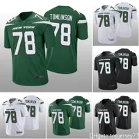 Men Laken Tomlinson New York''Jets''Jersey Home Game Jersey Green White Football Shirt Soccer Vapor Limited Black