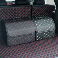 Bag Pu Leather Trunk Folding Boot Stuff Car Storage Stowing Tidying Auto Trunk Box Accessories337y