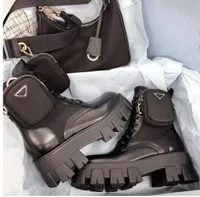Mężczyźni Kobiety Rois Boots Designerowie kostki skórzane nylonowe buty z butami butie inspirowane buty bojowe Rozmiar 35-40 KLP0001 KLT
