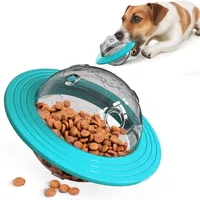 Dog Toys Chews Flying Saucer Game Discs Cat Chew Leaking Slow Food Feeder Ball Puppy IQ Training Toy Anti Choke Puzzle S 221108
