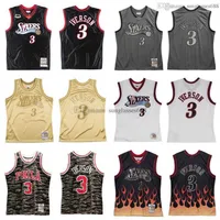 Stitched Allen Iverson Jersey S-6XL Mitchell & Ness 2000-01 Mesh Hardwoods Classics retro basketball jerseys Men Women Youth