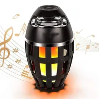 ポータブルスピーカーワイヤレススピーカーLED Flame Light Light Speaker Bluetooth Music Player Torch Lamp Flicker Soundbar Vitog 221107