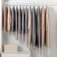 V￪tements Storage 1pc V￪tements suspendus transparents EVA EVA Sac ￠ poussi￨re imperm￩able Sac de porte de porte murale transparente chaussure avec une pochette de cintre