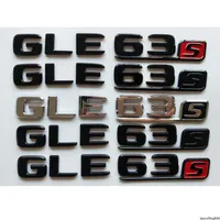 Krom Siyah Harfler Numara Bagaj Rozetleri Emblem Emblem Rozeti Çıkartma Benz W166 C292 SUV GLE63S GLE63 S AMG241Z