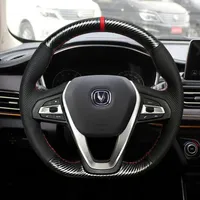DIY Custom hand-stitched leather car steering wheel cover For Changan CS85 EADO DT cs75284J