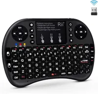 Rii i8 Plus Handheld Remote Control Mini Wireless Touch Keyboard LED Backlit Compatible with Android TV Box Smart TV HTPC Raspberry Pi Win 7 8 10 Mac OS