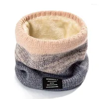 Scarves 2022 Winter Keep Warm Knitted Scarf Men Solid Cashmer-like Snood Lady Wool Fur Thick Unisex Neck Scarfs Ring