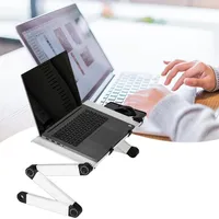 Blank Disks Aluminum Alloy Laptop Desk Ergonomic TV Bed Lapdesk Tray Release Back Pain Notebook Table Stand with Cooling Fans