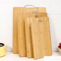 Chopping Blocks Carbonized Bamboo Chop Blocks Kitchen Fruit Board Large Thickened Household Cutting Boards Drop Delivery Home Garden Dhhiw