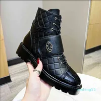Designer Channel Boots Shoes Nude Black Pointed Toe Mid Heel Long Short Boots Shoes