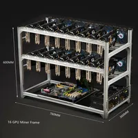 6 8 12 14 16 19 GPU Miner Minering Minecy Rack Aluminio Apretable Marco de plataforma al aire libre en stock26g