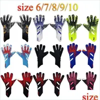 Sports Gloves 4Mm Goalkeeper Gloves Finger Protection Professional Men Football Adts Kids Thicker Goalie Soccer Glove Drop Delivery Dhciv