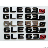 Chrome Black Letters Numéro Badges Badges Emblems Emblem Badge Sticker for Mercedes Benz W166 C292 SUV GLE63S GLE63 S AMG204O