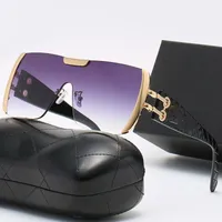 2022 Classic Design Brand Round Solglasögon UV400 Eyewear Metal Gold Frame Glasses Män Kvinnor Spegel Glaslins Solglasögon med låda