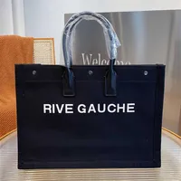 2022 Nowe torby projektantów Najwyższej jakości płótno duża pojemność torba zakupowa Rive Gauche Tote Bag na ramię Messenger Bagss Kobiety torebki WALL2791