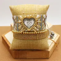 Strand Zhongvi 3D Heart Miyuki Bracelet Luxury Handmade Bead Charm Bracelets Set Pulseras Mujer Moda 2022 Friendship Gifts