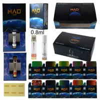 Mad Labs Atomizers Empty Vape Cartridges Packagings 0.8ml Madlabs Vape Carts Thick Oil Glass Tank 510 Thread Dab Pen Wax Vaporizers E Cigarettes