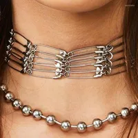Choker Personality Pin Necklace Women Bohemian Gothic Multilayer Party Collares De Moda 2022 Jewelry Accessory Mujer