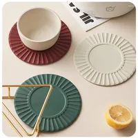 Tafelmatten Noordse stijl Siliconen Verwijderbare schattige pads Cup Mat Pleed Dish niet Slip Placemat Home Decor Dinner Kitchen Tool Accessoires