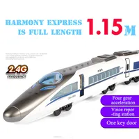 Electric RC Track RC Simulation Harmony Train Children's Toys Rechargeable Voice High speed Rail Car Parent child Interactive 221107