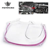 PQY - Clear Cam Gear Pulley Timing Belt Cover For 05-07 Mitsubishi Lancer Evolution 9 EVO IX 4G63t CT9A CT9W Polycarbonate PQY6334280x