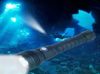 XHP702 LED Diving Flashlight Underwater XHP70 TORCH LINTERNA防水ランプ白い黄色のライト26650バッテリーチャージ6757618