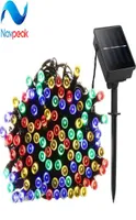 1PCS 100 LED Solar String Lights 12m Fairy LED SCRIPS Solar Lamps Lawn Garden Wedding Holiday Decoration5143275