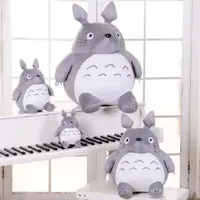 Totoro plysch leksaker mjuka fyllda djur anime tecknad kudde kudde söt fet katt chinchillas barn födelsedag julklapp 200928296g