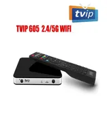 Genuine TVIP 605 Set Top Box Linux 44 Android 71 DOPPIO Sistema Suporte H265 1920x1080 Quad Core sem fio 5G TVIP605785740