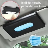 Carro Sun Visor Tissue Organizer Holder Auto Interior Mask Storage Universal Car Acess￳rios244h